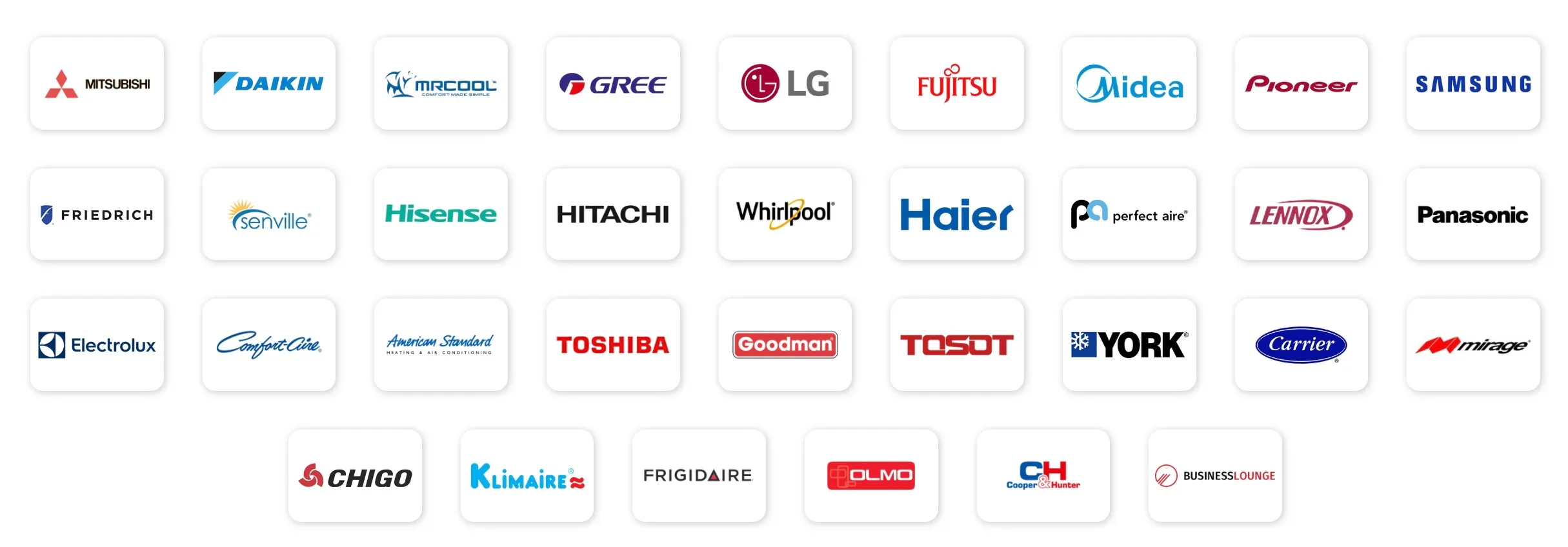 Supported AC brands