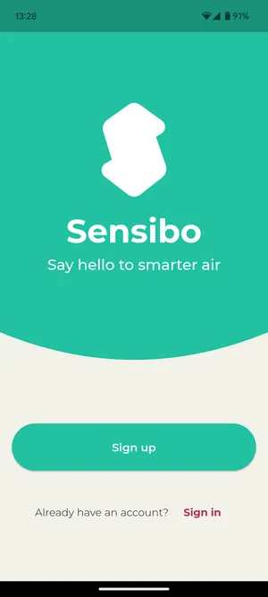 Sensibo App Home Screen