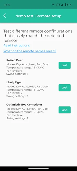 Remote Variants Selection