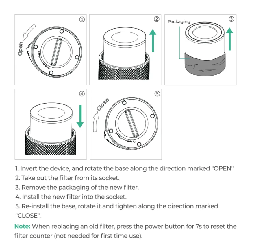 How to replace filters - Step 2