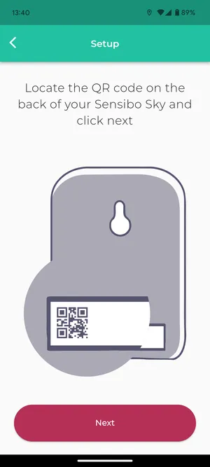 Locate QR Code Screen