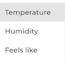 Climate React trigger options for temperature humidity and feels like